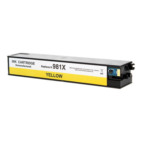 Remanufactured HP 981XL (L0R11A) InkJet Cartridge, Yellow 10K High Yield 1