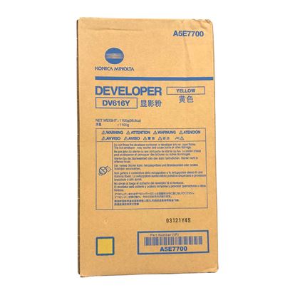 OEM Konica Minolta DV616Y (A5E7700) Developer, Yellow 850K Yield 1