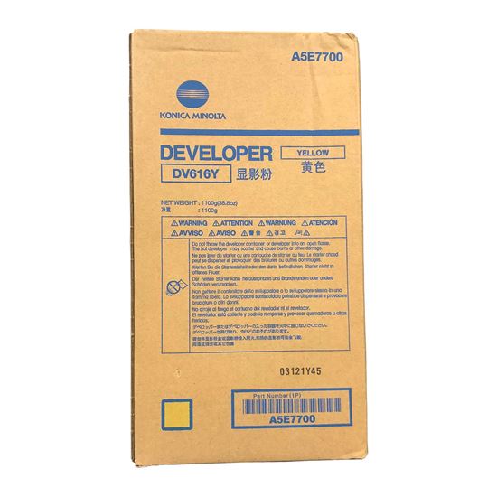 OEM Konica Minolta DV616Y (A5E7700) Developer, Yellow 850K Yield 1