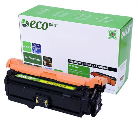 EcoPlus HP 504A (CE252A) Toner Cartridge, Yellow 7K Yield 1