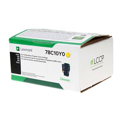OEM Lexmark  (78C10Y0) Toner Cartridge, Yellow 1.4K Yield, Return Program 1