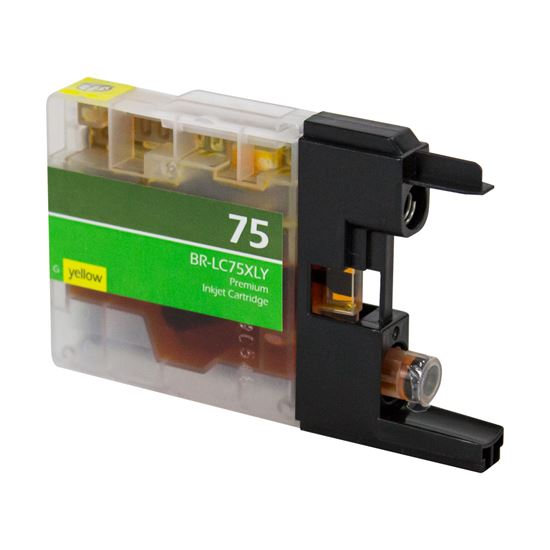 Compatible Brother LC75 (LC75Y) InkJet Cartridge, Yellow 600 High Yield 1
