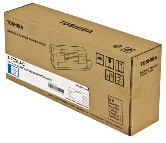OEM Toshiba T-FC34U-C (TFC34UC) Toner Cartridge, Cyan 11.5K Yield 1