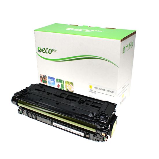 EcoPlus HP 212A (W2122A) Toner Cartridge, Yellow 4.5K Yield, (Used OEM Chip) Made in USA 1