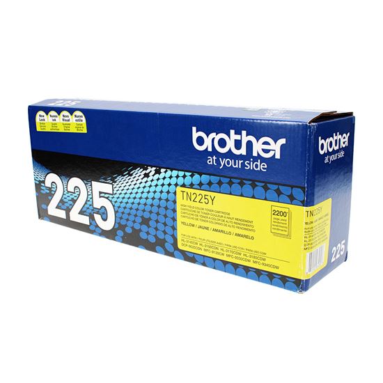 OEM Brother  (TN225Y) Toner Cartridge, Yellow 2.2K High Yield 1