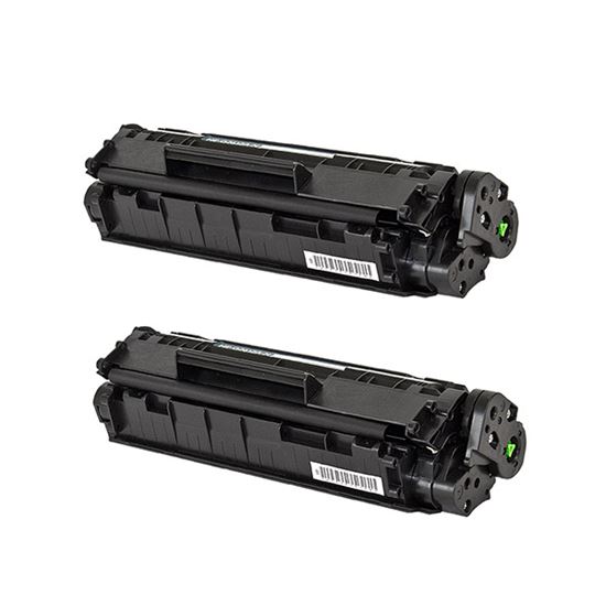 Compatible HP 12A (Q2612A) Toner Cartridge, Black 2K Yield, 2 Cartridge Value Pack 1