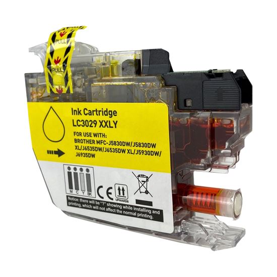 Compatible Brother LC3029 XXL (LC3029Y) InkJet Cartridge, Yellow 1.5K Super High Yield 1