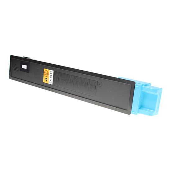 Compatible Kyocera Mita TK-8327C (1T02NPCUS) Toner Cartridge, Cyan 12K Yield, TAA Compliant, Made in USA 1