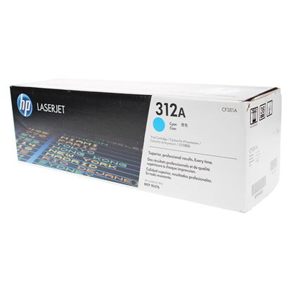 OEM HP 312A (CF381A) Toner Cartridge, Cyan 2.7K Yield 1