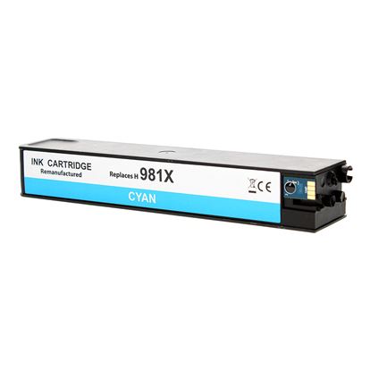 Remanufactured HP 981XL (L0R09A) InkJet Cartridge, Cyan 10K High Yield 1