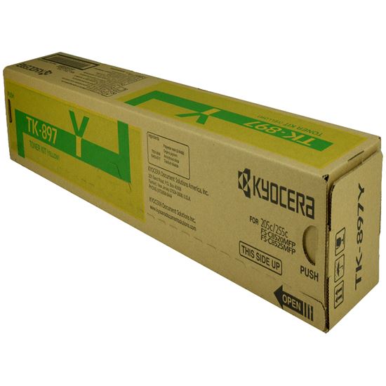 OEM Copystar TK-897Y (1T02K0AUS0) Toner Cartridge, Yellow 6K Yield 1
