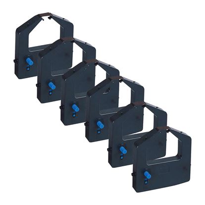 Compatible Fujitsu D30L90010601 Printer Ribbon, Black, 6 Pack Value Pack 1