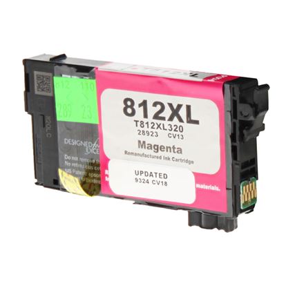 Remanufactured Epson 812XL (T812XL320) InkJet Cartridge, Magenta 1.1K Ultra High Yield 1