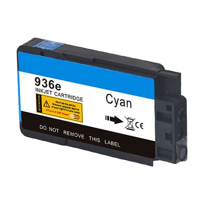 Remanufactured HP 936e (4S6V3LN) Inkjet Cartridge, Cyan 1650 High Yield, (New Chip), Not functional in -E printers 1