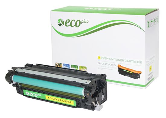 EcoPlus HP 507A (CE402A) Toner Cartridge, Yellow 6K Yield 1