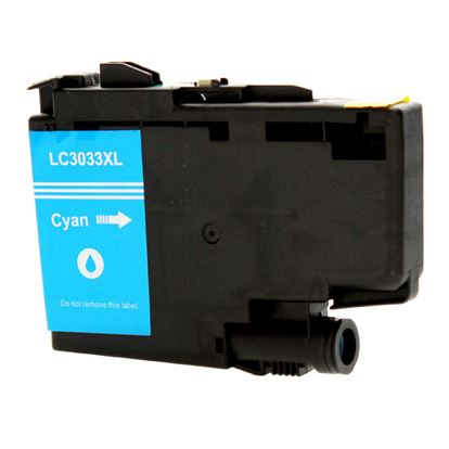 Compatible Brother LC3033 (LC3033C) InkJet Cartridge, Cyan 1500 Super High Yield 1