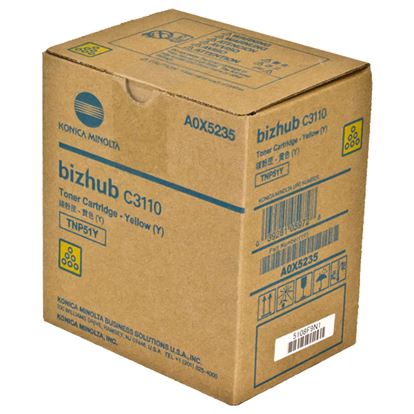 OEM Konica Minolta TNP51Y (A0X5235) Toner Cartridge, Yellow 6K Yield 1