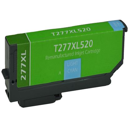 Remanufactured Epson 277XL (T277XL520) InkJet Cartridge, Light Cyan 740 High Yield 1