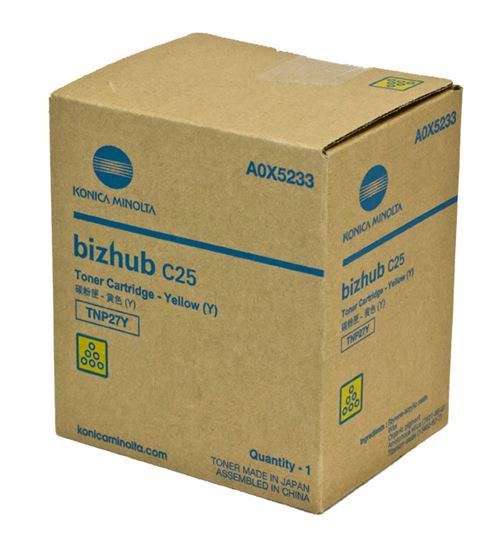 OEM Konica Minolta TNP27Y (A0X5233) Toner Cartridge, Yellow 6K Yield 1