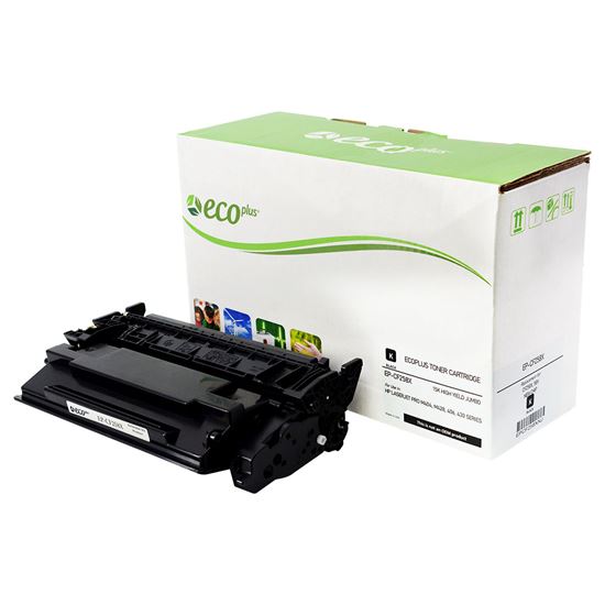 EcoPlus HP 58X (CF258X) Toner Cartridge, Black 15K High Yield Jumbo, (New Chip) Made in USA 1