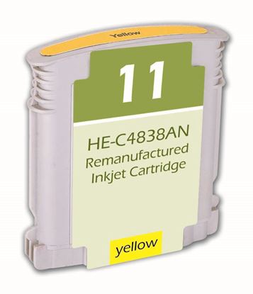 Remanufactured HP 11 (C4838AN) InkJet Cartridge, Yellow 28ML 1