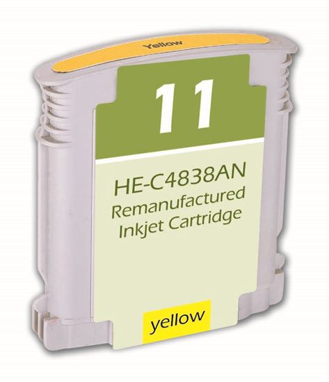 Remanufactured HP 11 (C4838AN) InkJet Cartridge, Yellow 28ML 1