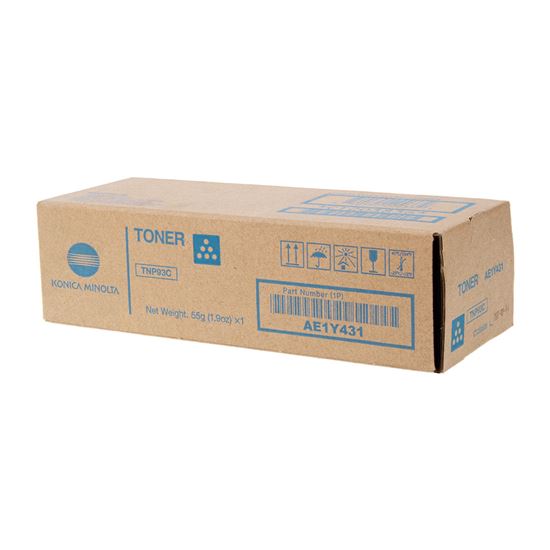 OEM Konica Minolta TNP93C (AE1Y431) Toner Cartridge, Cyan 4K Yield 1