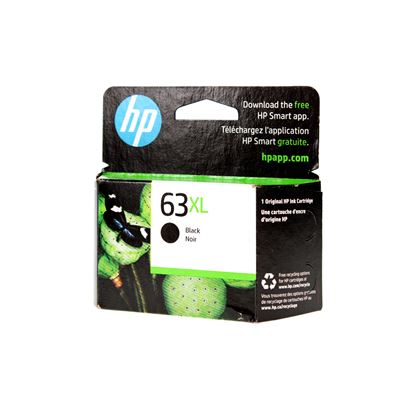 OEM HP 63XL (F6U64AN) Inkjet, Black 480 High Yield 1