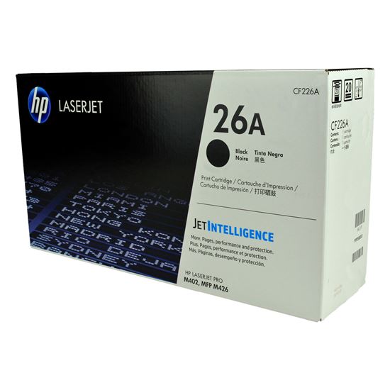 OEM HP 26A (CF226A) Toner Cartridge, Black 3.1K Yield 1
