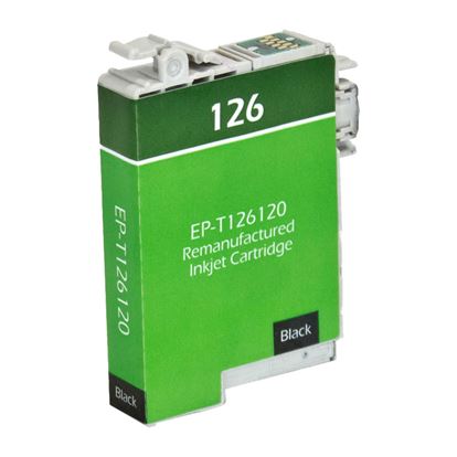 Remanufactured Epson 126 (T126120) InkJet Cartridge, Black 385 High Yield 1
