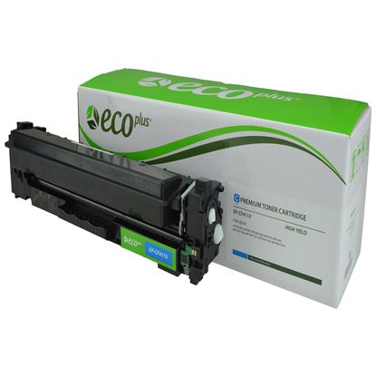 EcoPlus HP 410X (CF411X) Toner Cartridge, Cyan 5K High Yield 1
