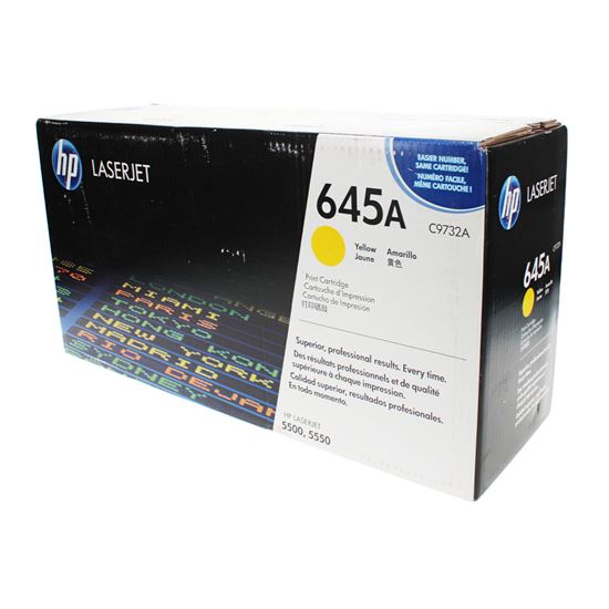 OEM HP 645A (C9732A) Toner Cartridge, Yellow 12K Yield 1