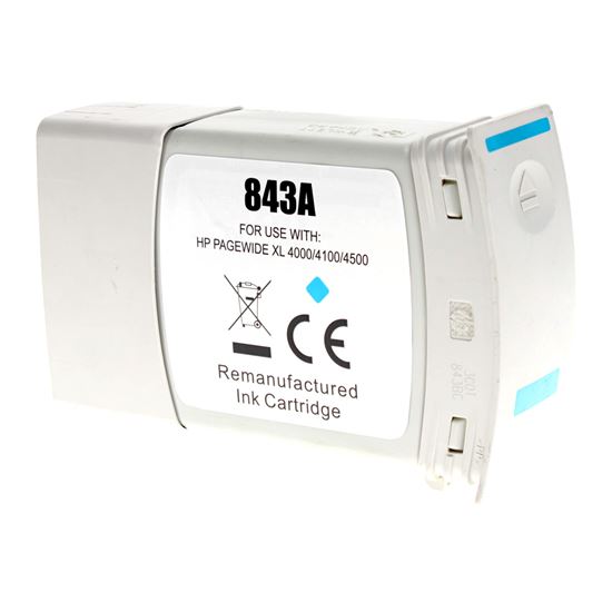 Remanufactured HP C1Q58A (843A) Inkjet Cartridge, Cyan 400 ML 1