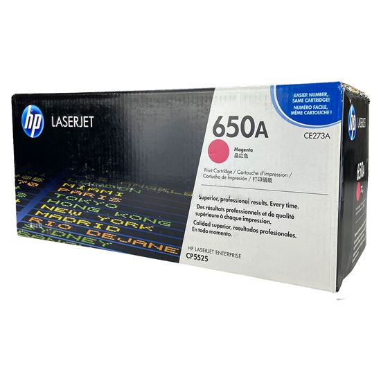 OEM HP 650A (CE273A) Toner Cartridge, Magenta 15K Yield 1