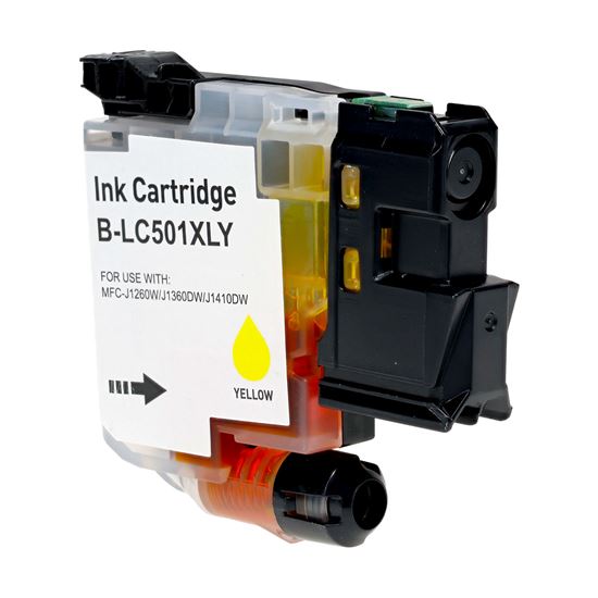 Compatible Brother LC501XLY Inkjet Cartridge, Yellow 500 High Yield 1
