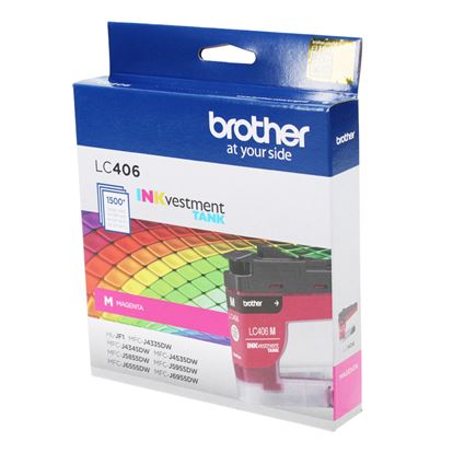 OEM Brother  (LC406M) Inkjet, Magenta 1.5K Yield 1