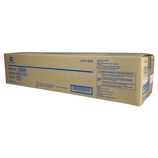 OEM Konica Minolta DV313C (A7U40KD) Developer Unit, Cyan 600K Yield 1