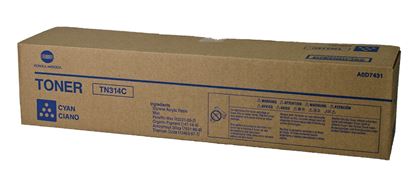 OEM Konica Minolta TN314C (A0D7431) Toner Cartridge, Cyan 20K Yield 1