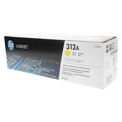 OEM HP 312A (CF382A) Toner Cartridge, Yellow 2.7K Yield 1