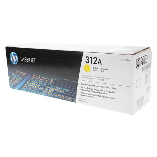 OEM HP 312A (CF382A) Toner Cartridge, Yellow 2.7K Yield 1