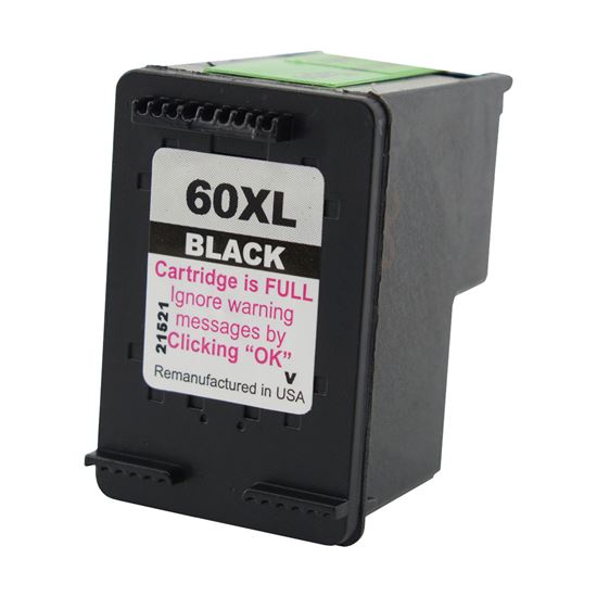 Remanufactured HP 60XL (CC641WN) InkJet Cartridge, Black 600 High Yield 1