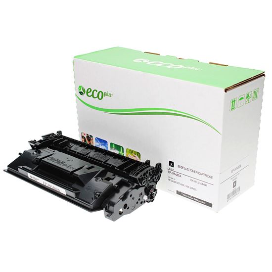 EcoPlus HP 148A (W1480A) Toner Cartridge, Black 10K Yield Jumbo, (New OEM Chip) Made in USA, Will work with E series 1