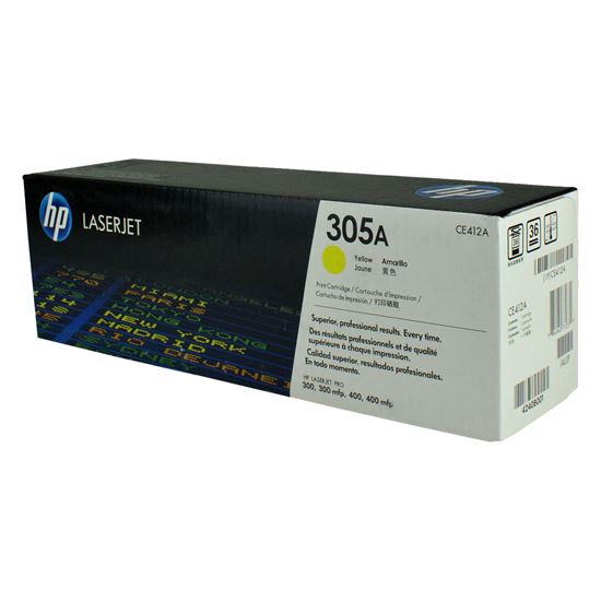 OEM HP 305A (CE412A) Toner Cartridge, Yellow 2.6K Yield 1