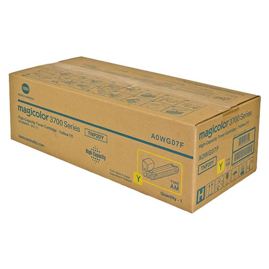OEM Konica Minolta TNP20Y (A0WG07F) Toner Cartridge, Yellow 5K Yield 1