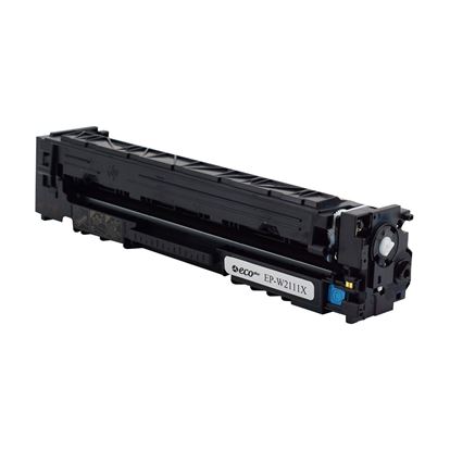 EcoPlus HP 206X (W2111X) Toner Cartridge, Cyan 2.45K High Yield, (Used OEM Chip), TAA Compliant 1