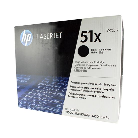 OEM HP 51X (Q7551X) Toner Cartridge, Black 13K High Yield 1