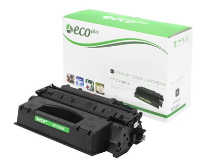 EcoPlus HP 80X (CF280X) Toner Cartridge, Black 6.9K High Yield 1