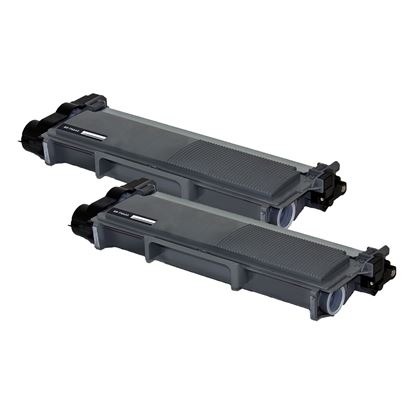Compatible Brother TN660 (TN660, TN630) Toner Cartridge, Black 2.6K High Yield, 2 Cartridge Value Pack 1