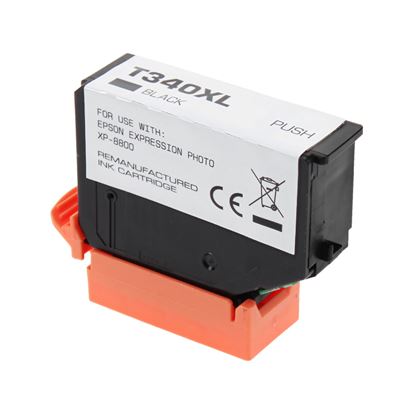 Remanufactured Epson 340XL (T340XL120) Inkjet Cartridge, Black 500 High Yield 1