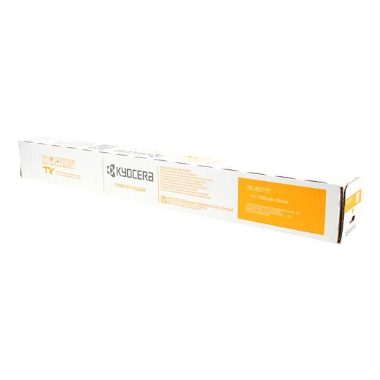 OEM Kyocera Mita TK-8377Y (1T02XDAUS0) Toner Cartridge, Yellow 20K Yield 1